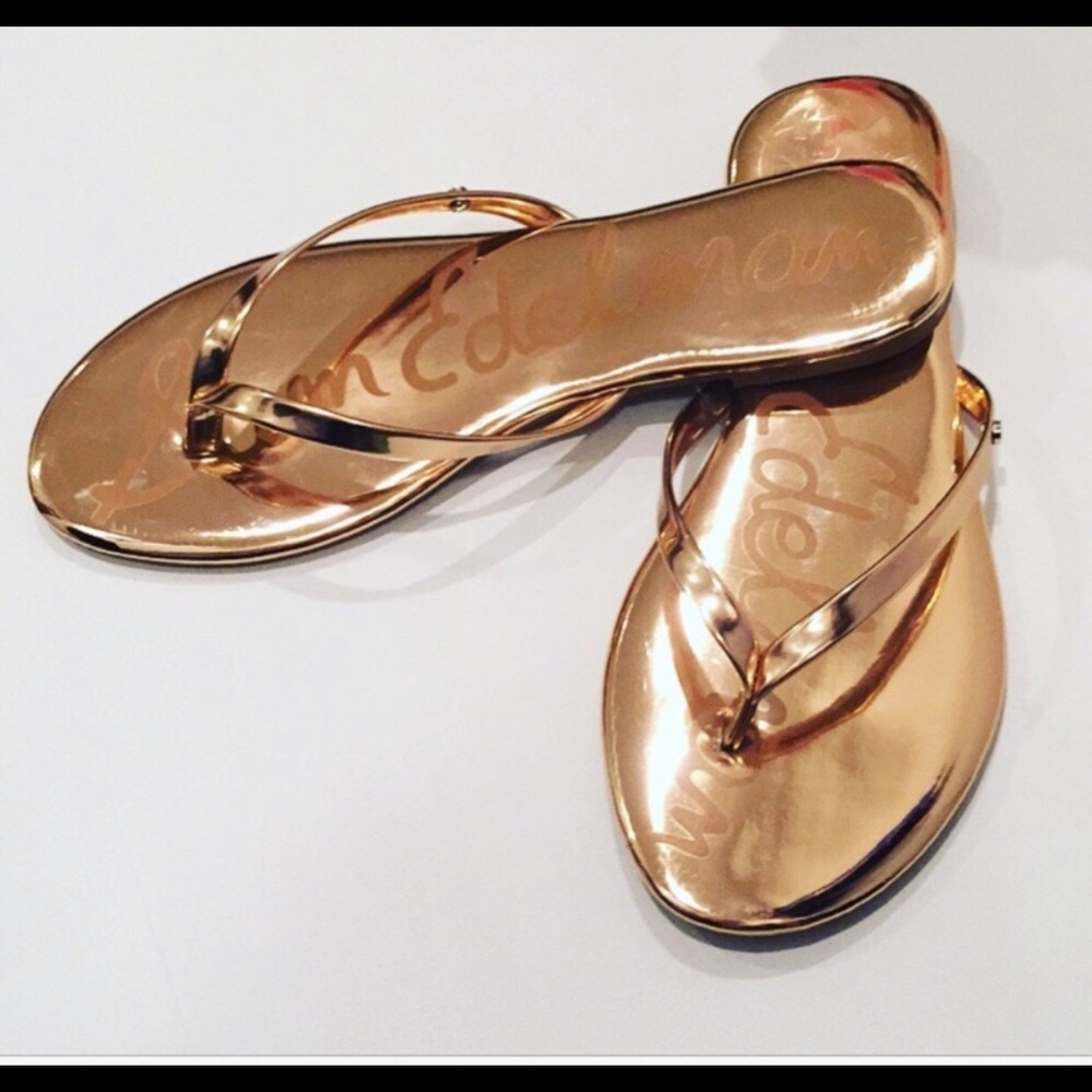 Sam Edelman Rose Gold Flip Flops🌼🌼🌼